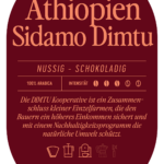 Äthiopien Sidamo Dimtu Kaffee Label