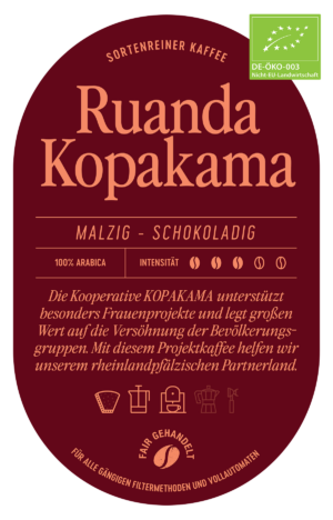 Ruanda Kopakama Kaffee Label