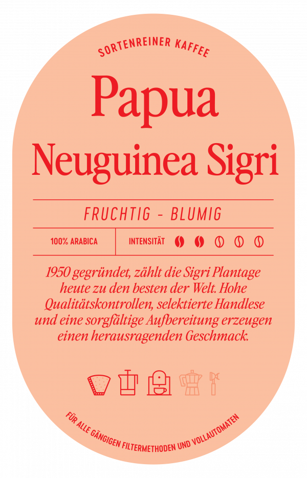 Papua Neuguinea Sigri Kaffee