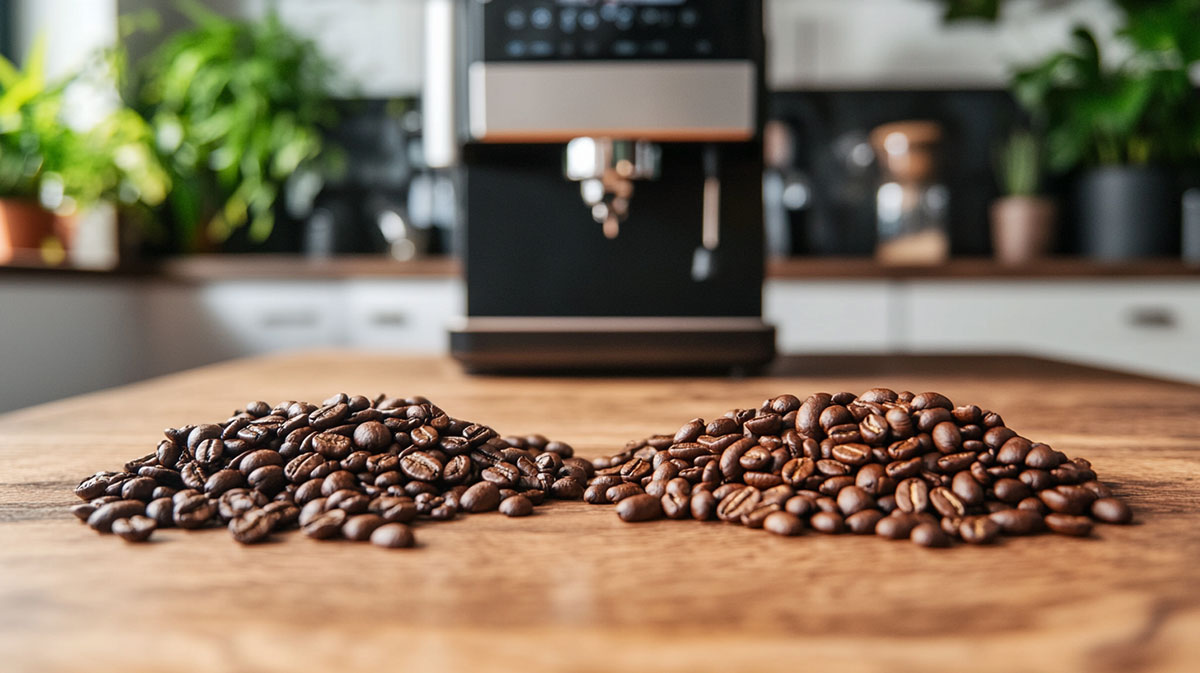 Mischung verschiedener Kaffeebohnen für Vollautomaten